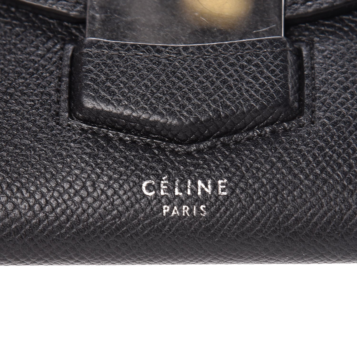 Celine Grained Calfskin Small Trotteur Multifunction Wallet Black 6 of 8