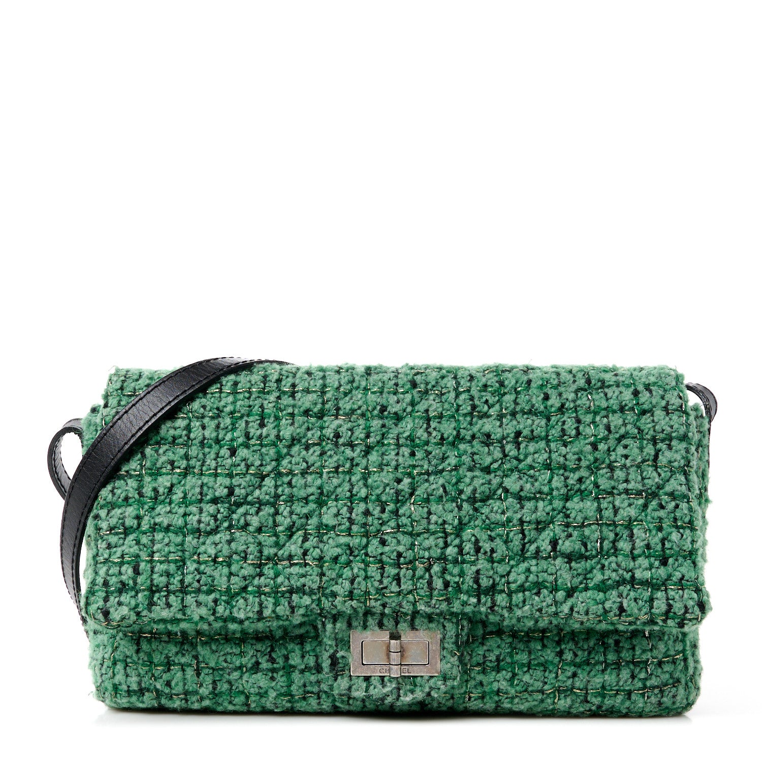 Chanel Tweed Easy 2.55 Reissue Flap Green 1 of 12
