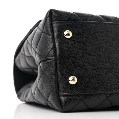 Chanel Caviar Quilted Small Coco Handle Flap Black 10 of 11