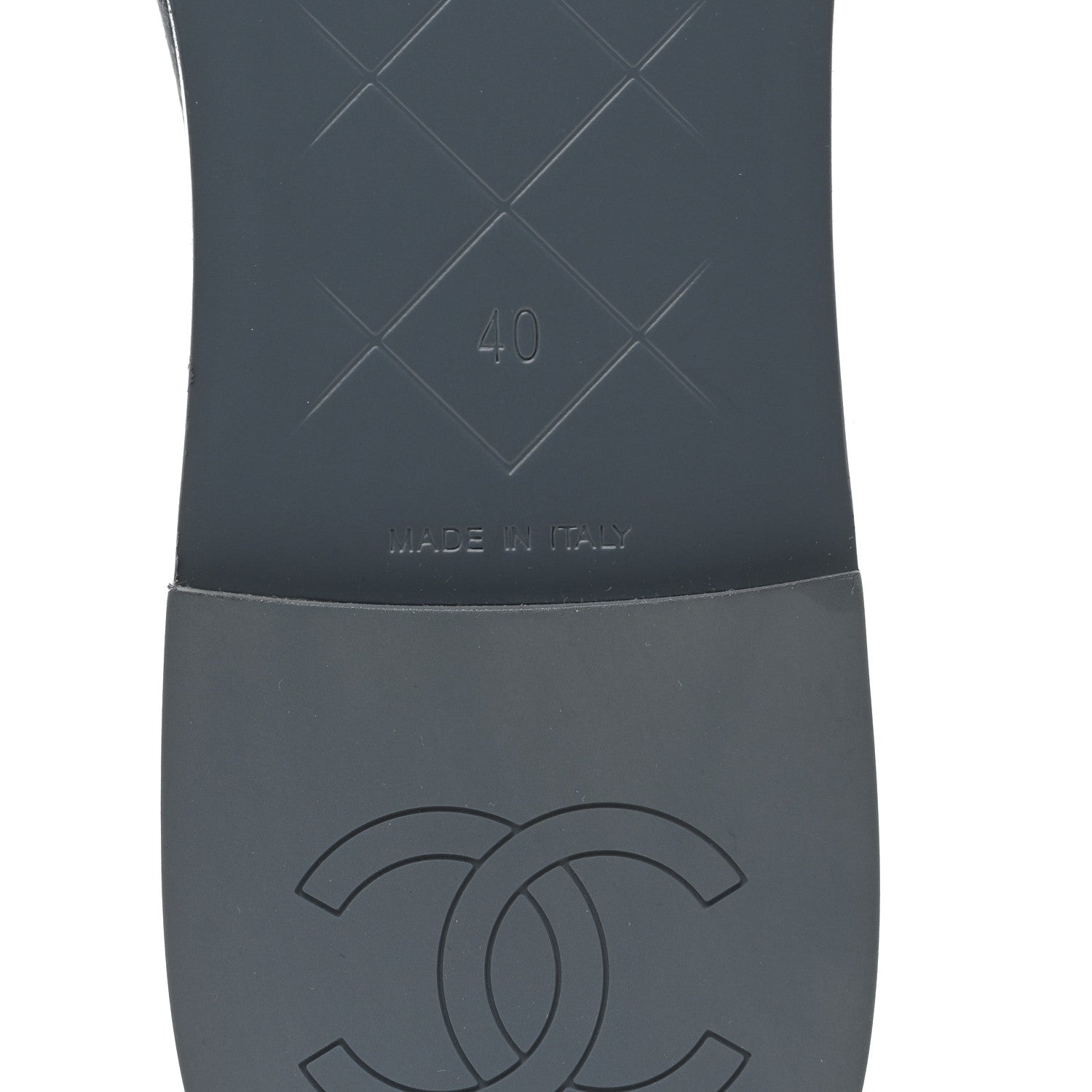 Chanel Lambskin Quilted Turnlock Flat Mules 40 Dark Blue 8 of 10