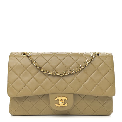 Chanel Lambskin Quilted Medium Double Flap Beige 1 of 14