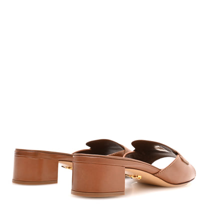 Prada Calfskin Slide Sandals 38.5 Cuoio 5 of 8
