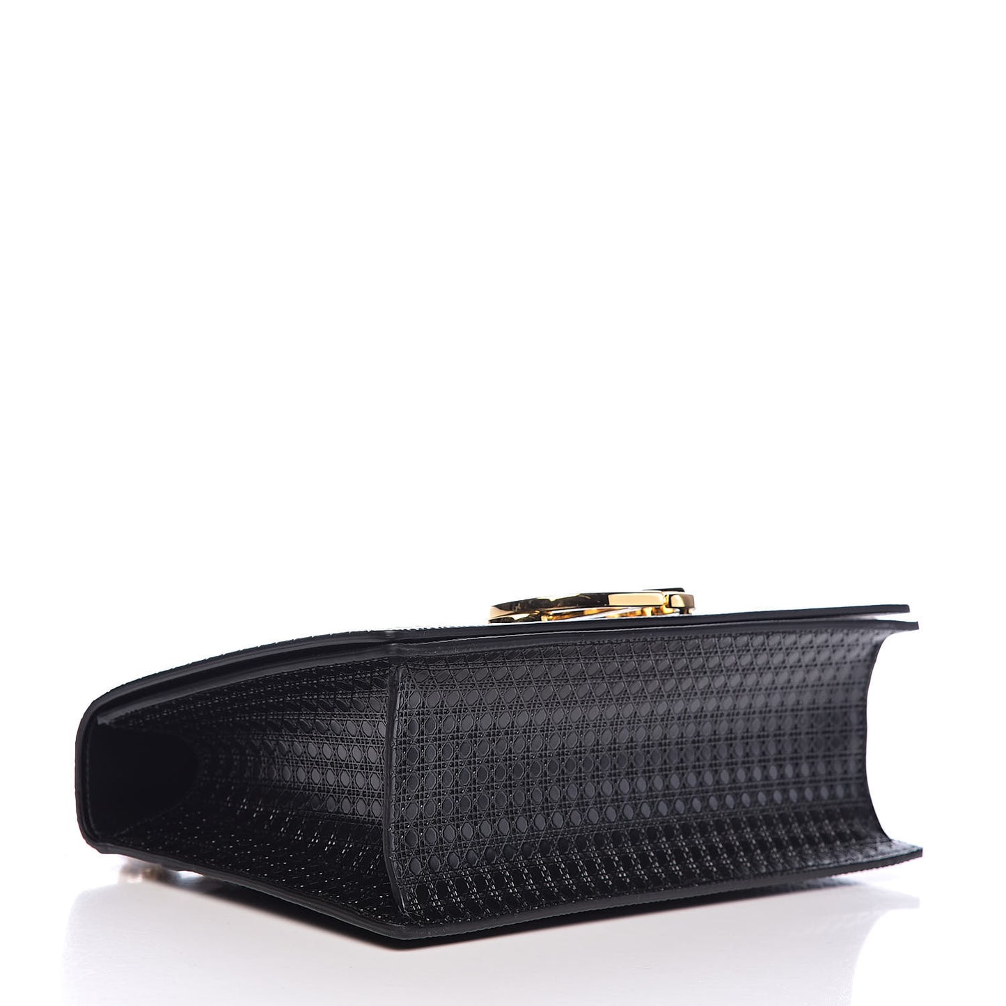 Patent Micro-Cannage 30 Montaigne Chain Flap Bag Black