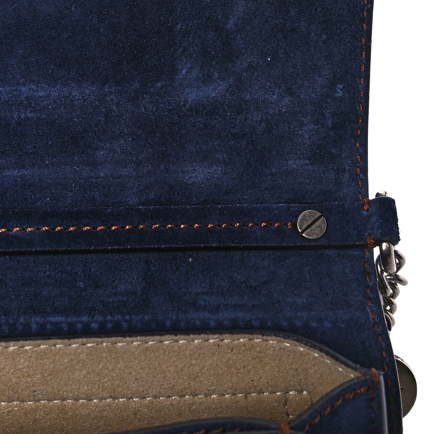 Givenchy Suede Fringe Small GV3 Shoulder Bag Blue 11 of 11