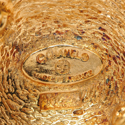 Chanel CC Brooch Gold 4 of 4