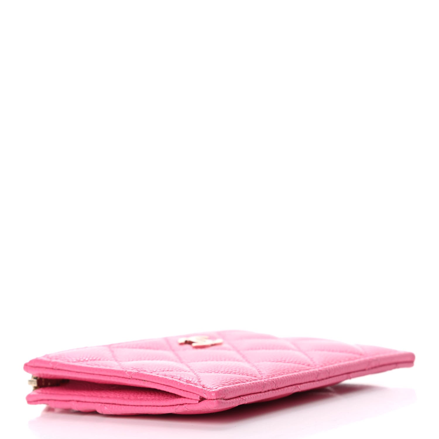 Chanel Caviar Quilted CC Zip Card Holder Pink 3 of 6