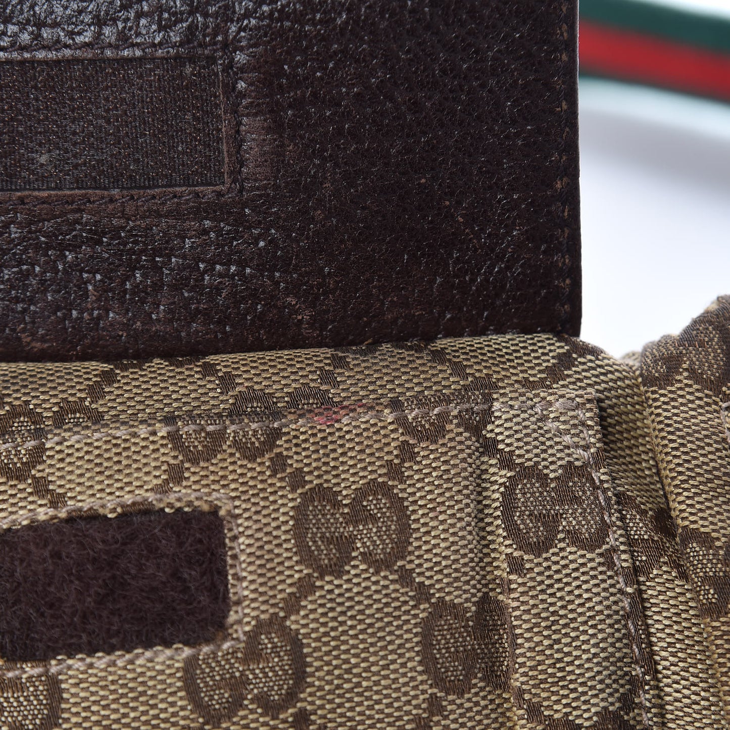 Monogram Web Belt Bag Dark Brown