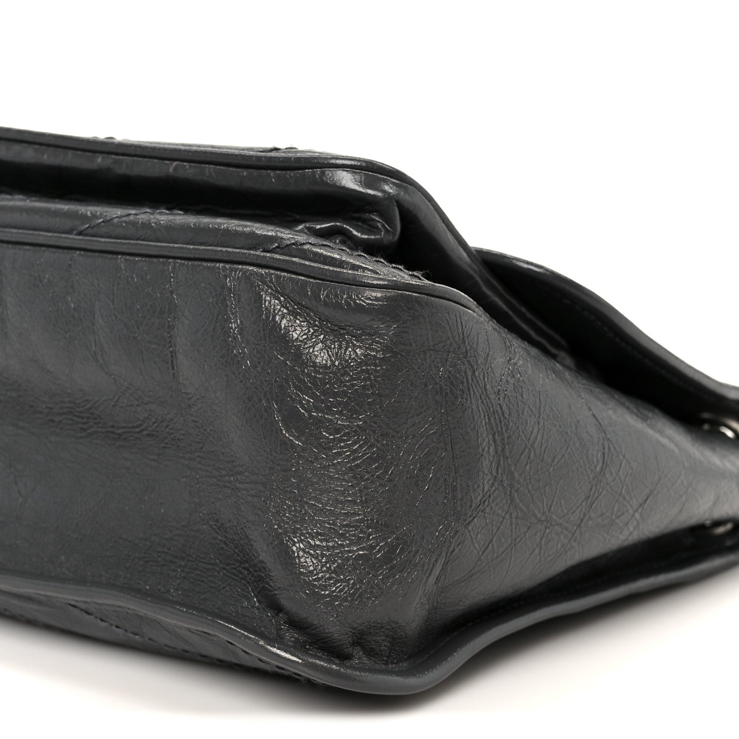 Saint Laurent Crinkled Calfskin Matelasse Monogram Medium Niki Chain Satchel Fog 11 of 11