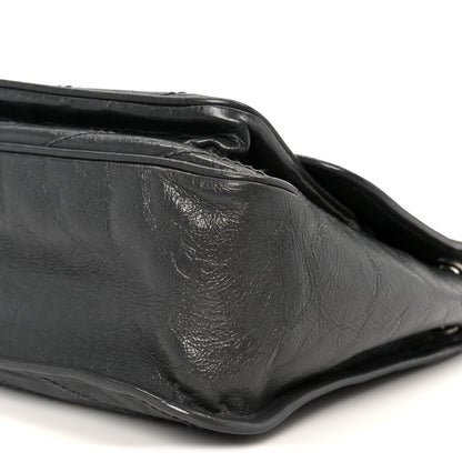 Saint Laurent Crinkled Calfskin Matelasse Monogram Medium Niki Chain Satchel Fog 11 of 11