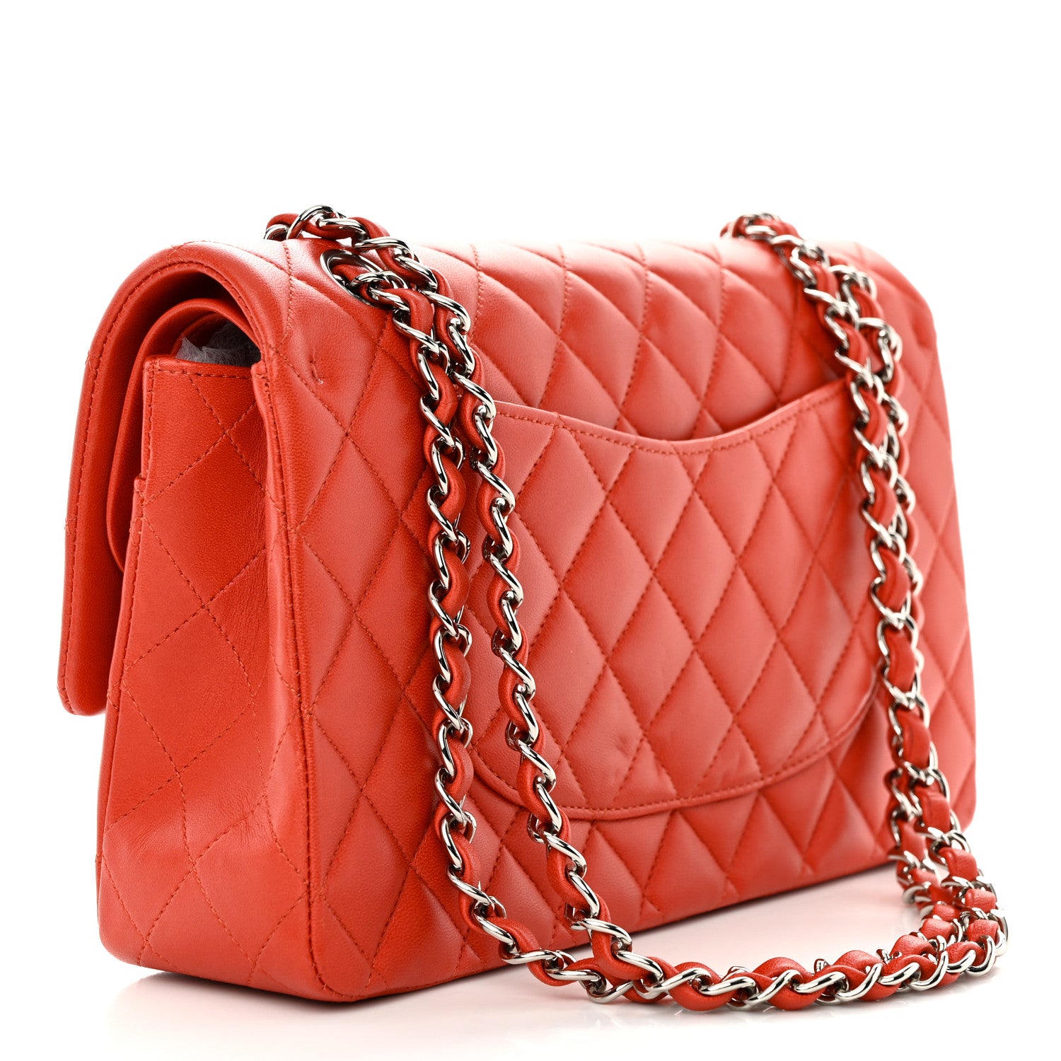 Chanel Lambskin Quilted Medium Double Flap Red 3 of 10