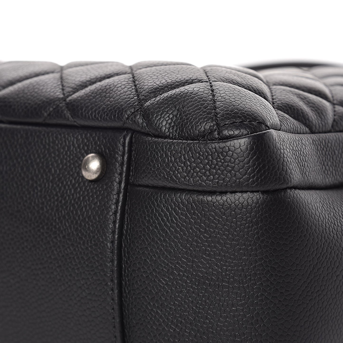 Caviar Quilted Urban Companion Shopping Tote Black