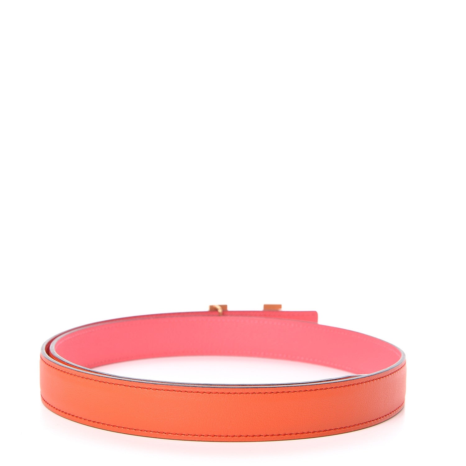 Hermes Swift Epsom 24mm Mini Constance H Belt 85 Orange Poppy Rose Azalee 3 of 7