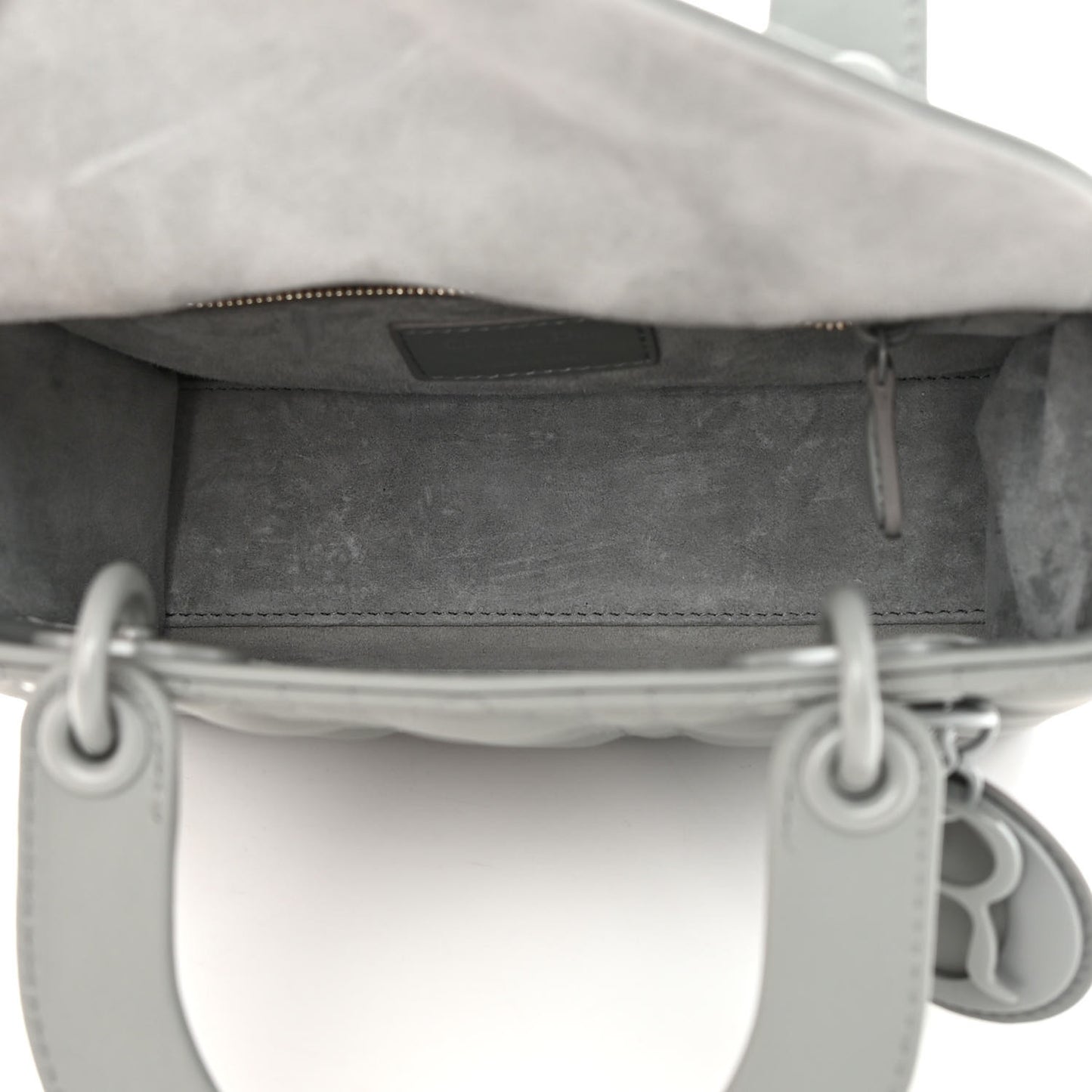 Ultra Matte Calfskin Cannage Small My ABCDior Lady Dior Gray