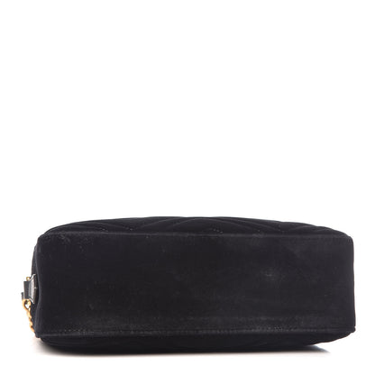 Gucci Velvet Matelasse Small GG Marmont Chain Shoulder Bag Black 4 of 21