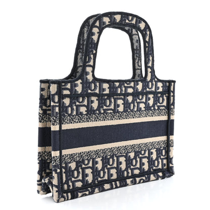 Christian Dior Oblique Mini Book Tote Blue Multicolor 3 of 12
