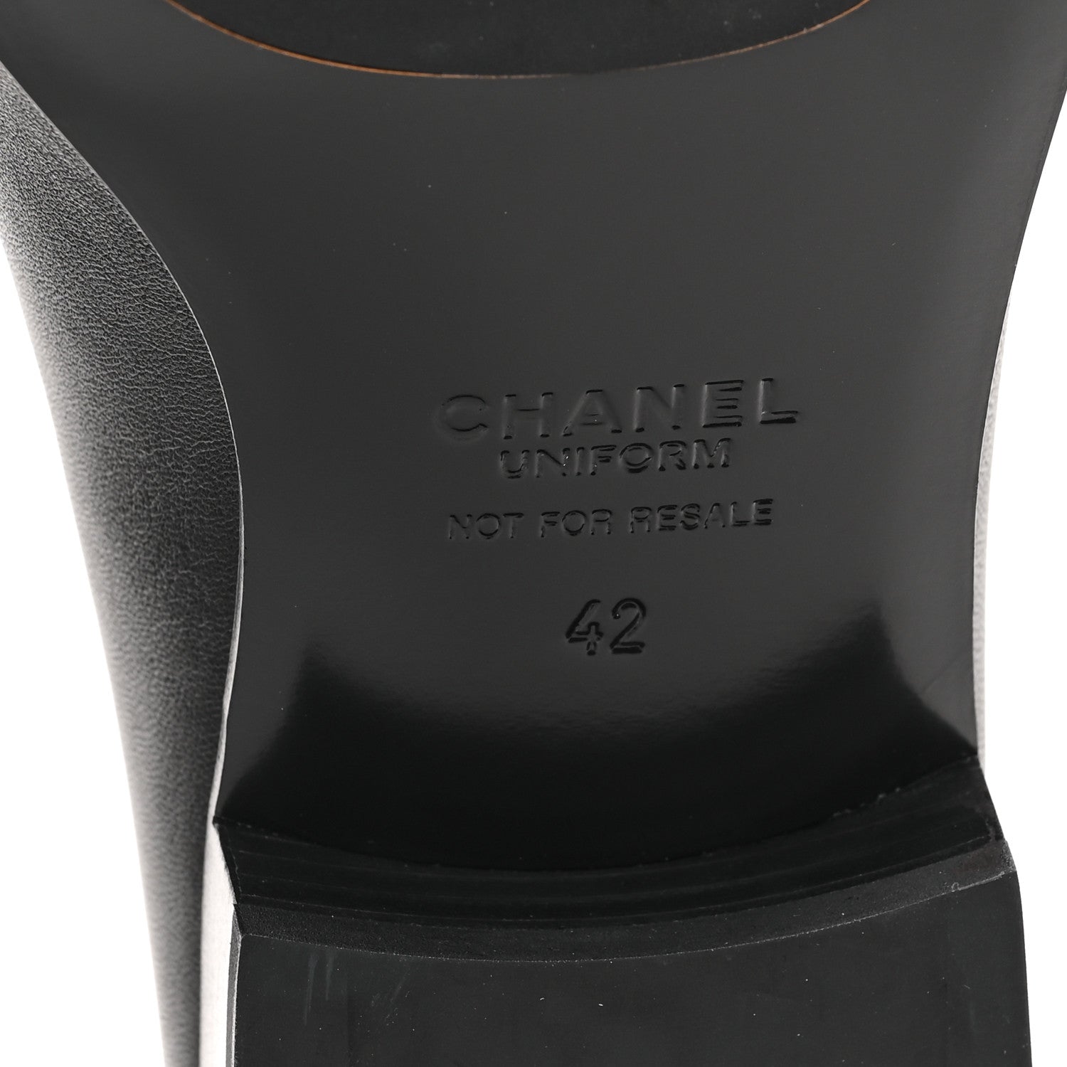 Chanel Lambskin Mens Stitched CC Loafers 42 Black 7 of 10