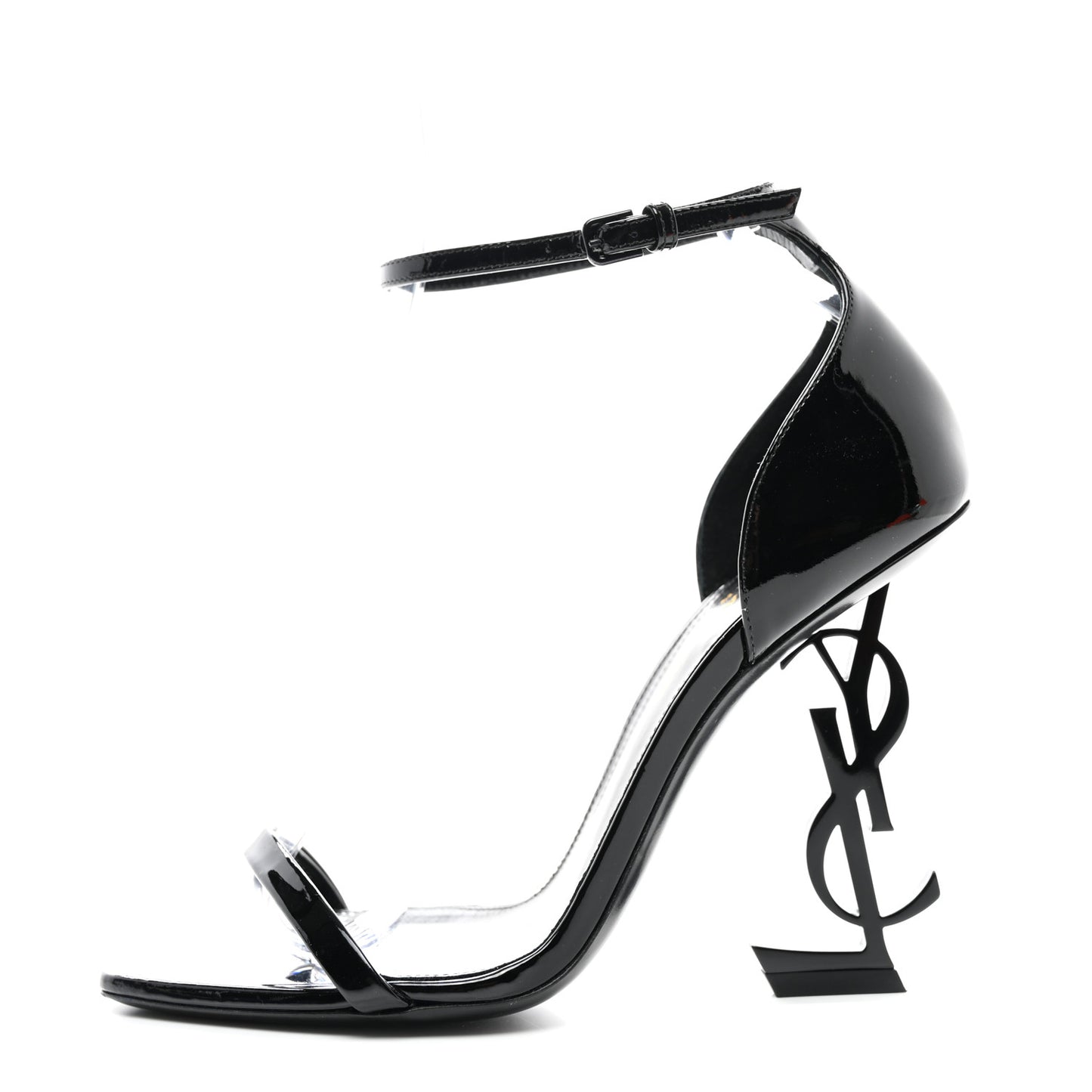 Patent Calfskin Opyum 110 Sandals 36.5 Black