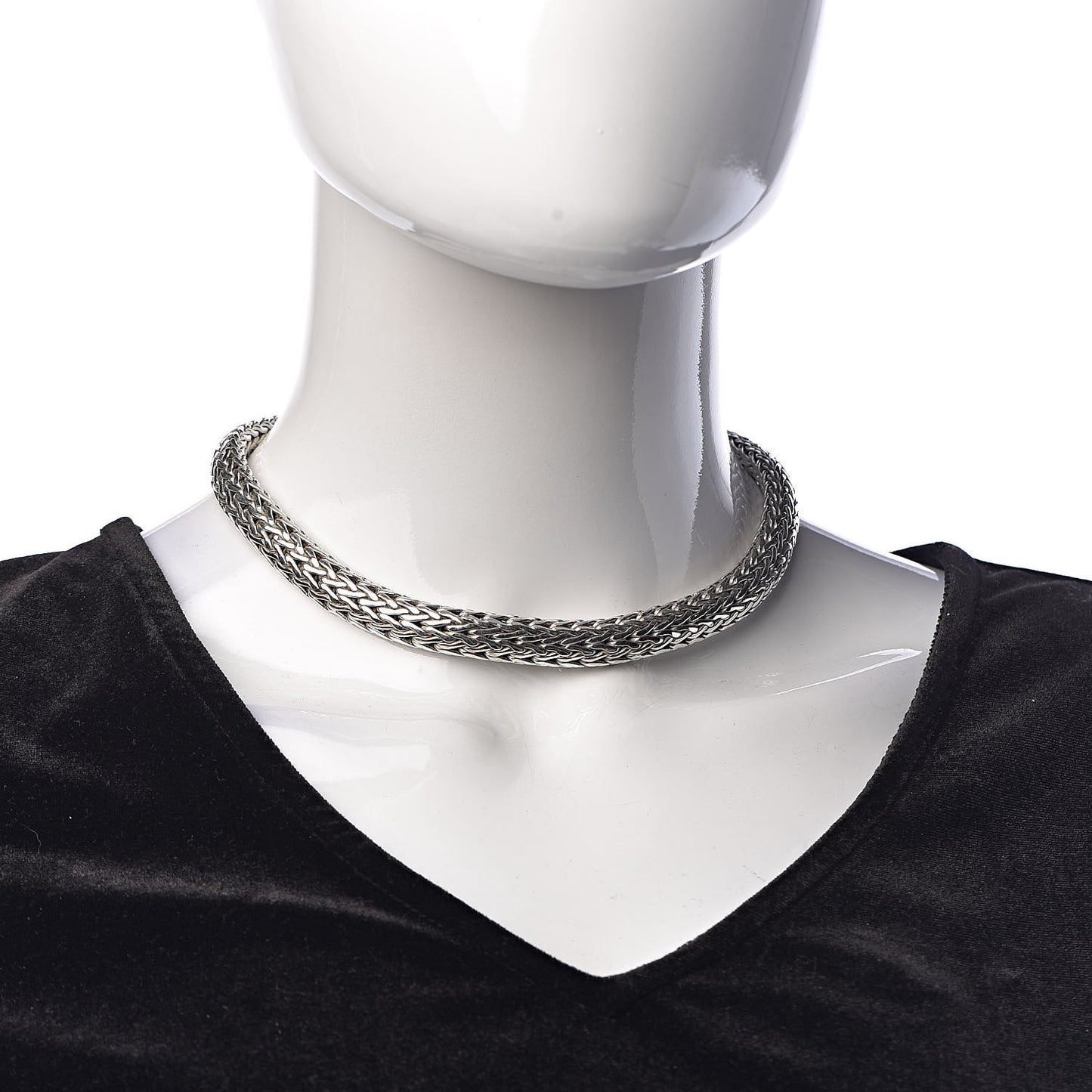Sterling Silver 18K Yellow Gold 11mm Classic Chain Necklace