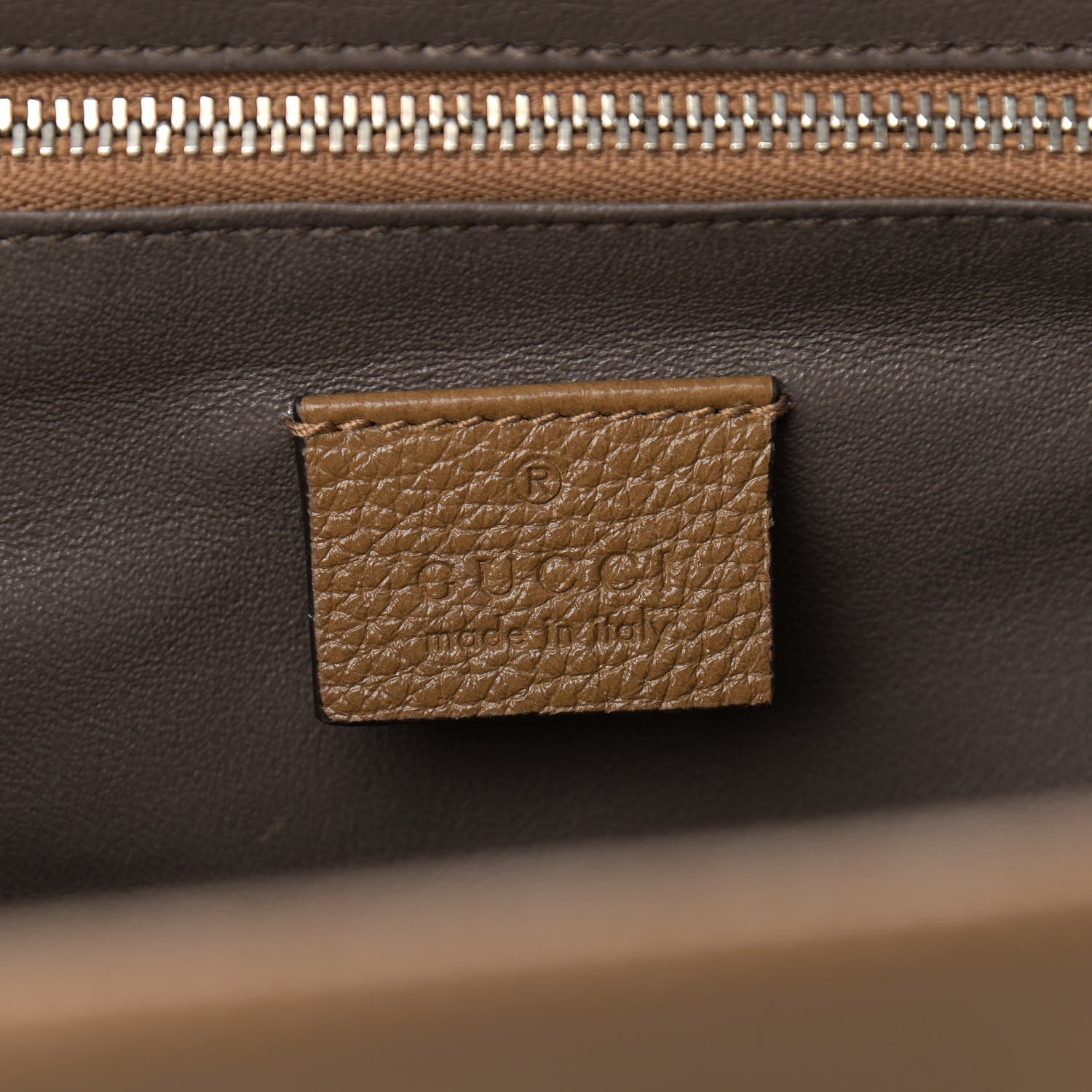 Gucci Posillipo Grain Calfskin Small Zumi Top Handle Bag Friky Taupe 5 of 11