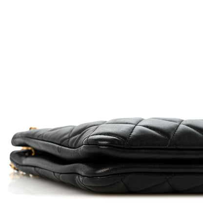 Chanel Lambskin Quilted Giant CC Shoulder Bag Black 9 of 12