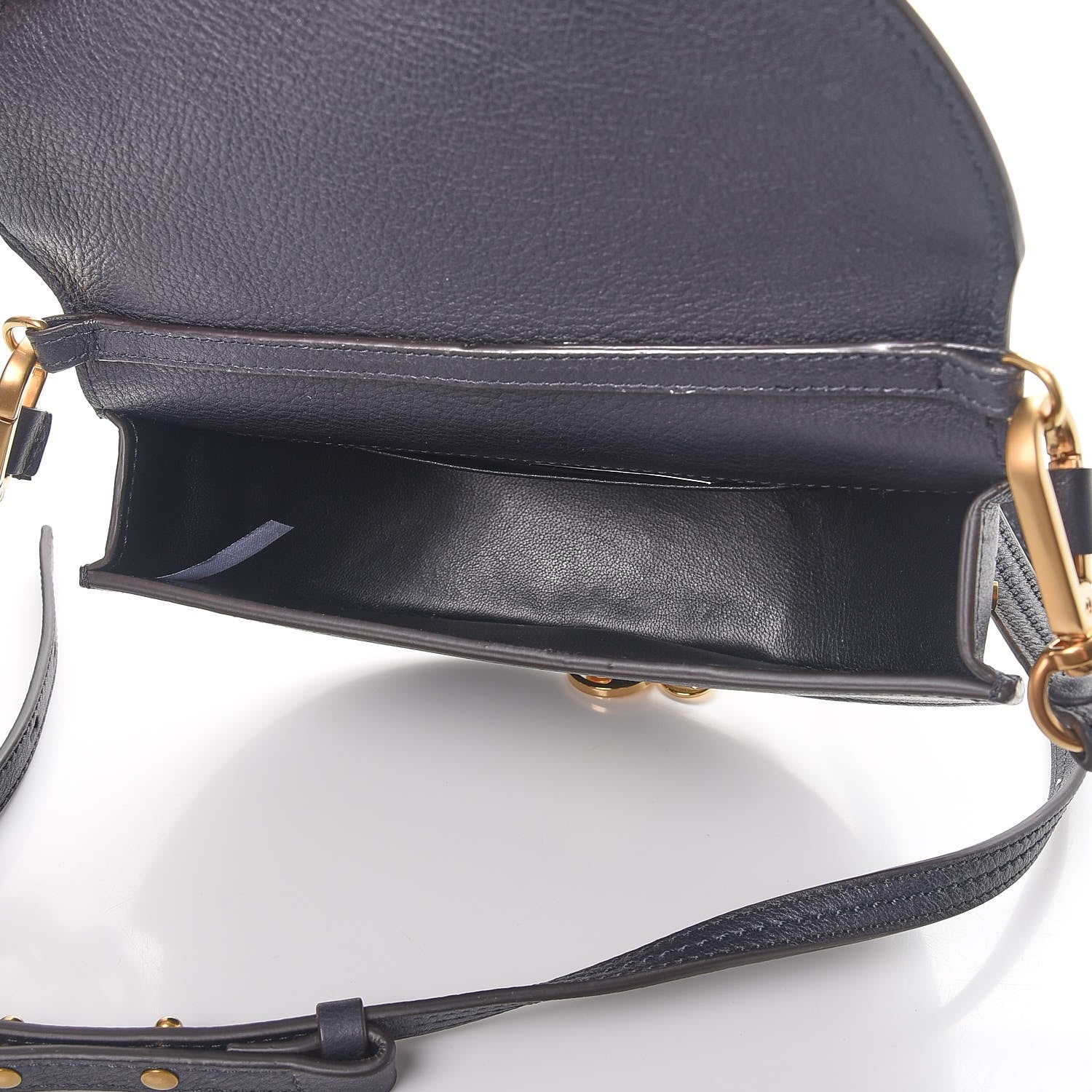 Chloe Suede Calfskin Constellation Studded Small Nile Bracelet Minaudiere Bag Full Blue 5 of 8