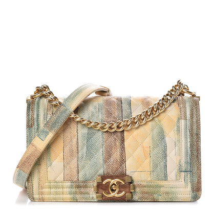 Chanel Painted Caviar Quilted Medium Boy In Cuba Flap Multicolor 1 of 9