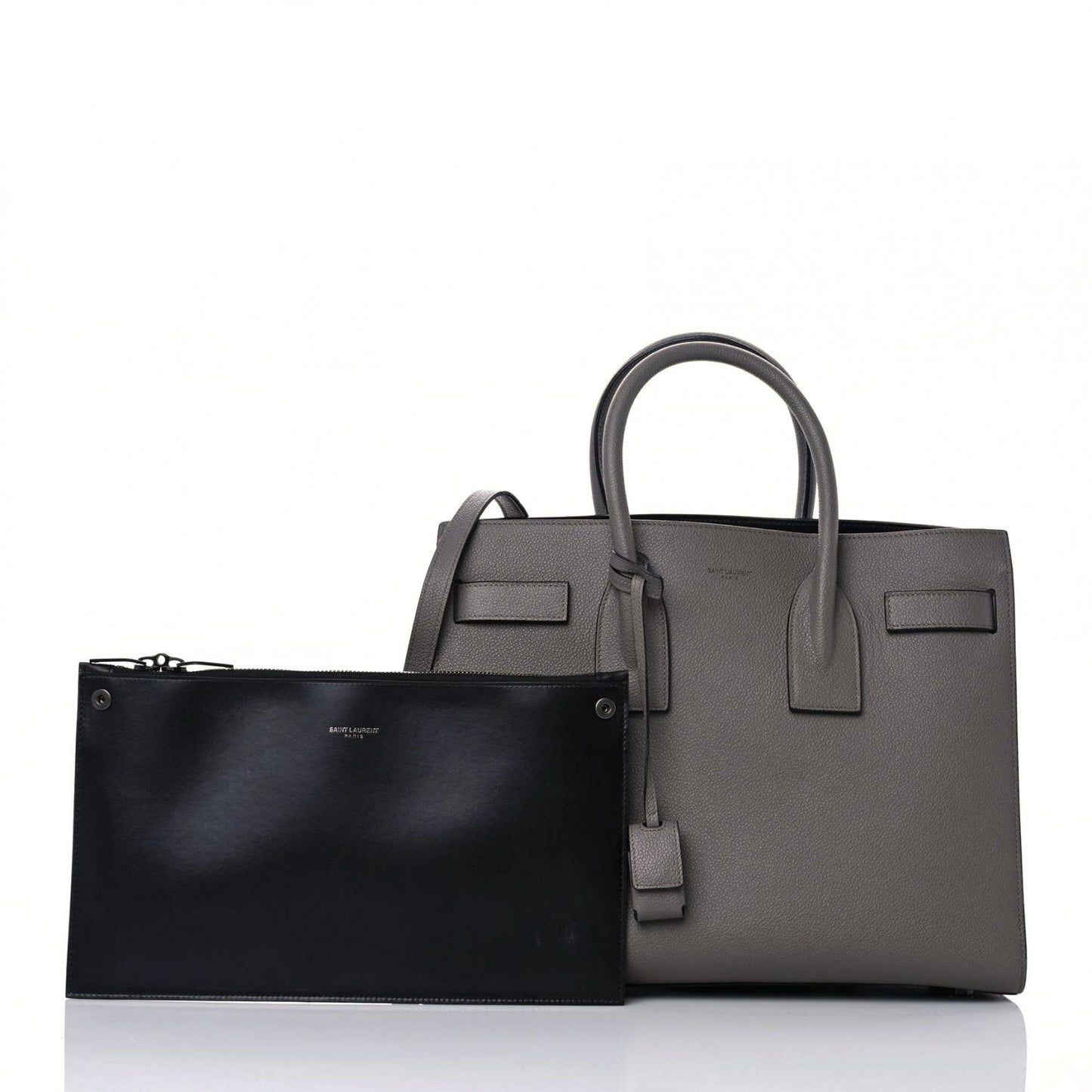 Grained Calfskin Small Sac De Jour Fog