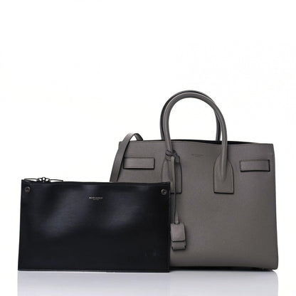 Saint Laurent Grained Calfskin Small Sac De Jour Fog 3 of 12