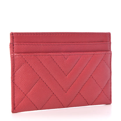 Chanel Caviar Quilted Diamond CC Duo Card Holder Pink 3 of 9