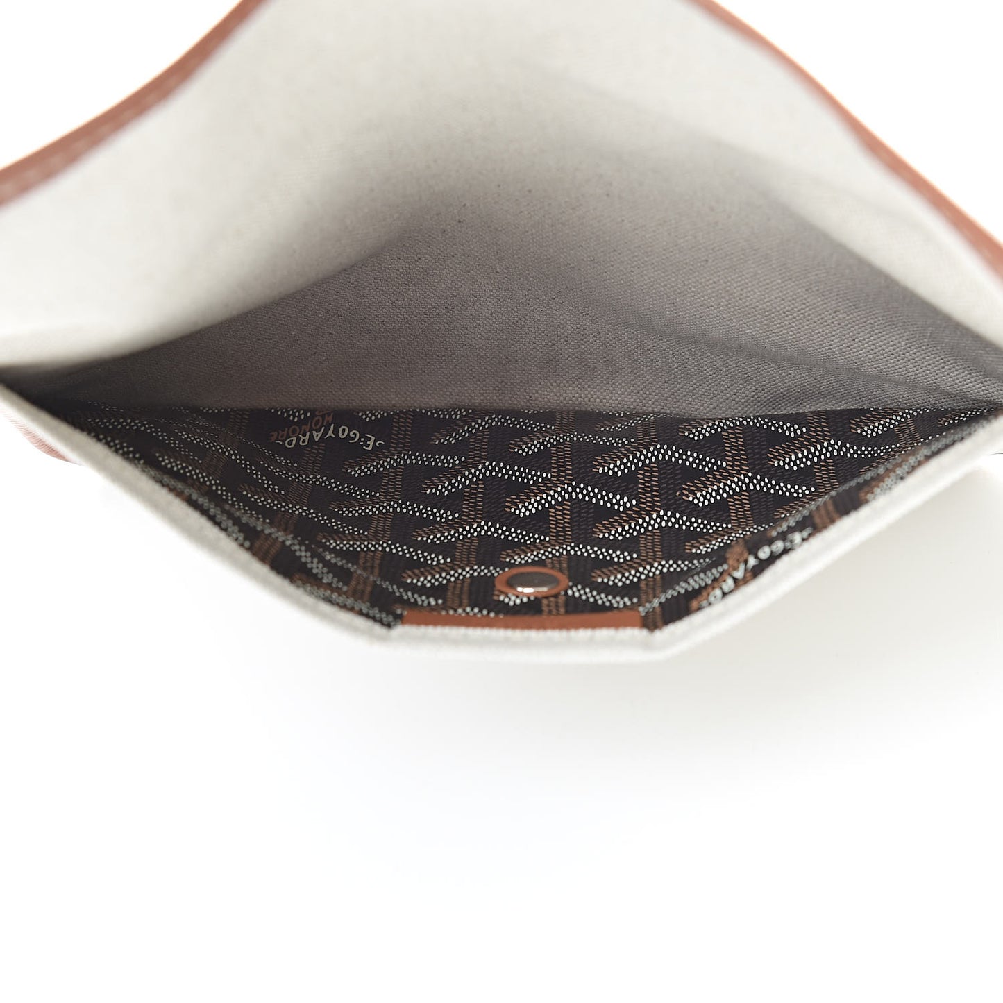 Goyardine Canvas Le Foulard Pouch Black Gold Off White