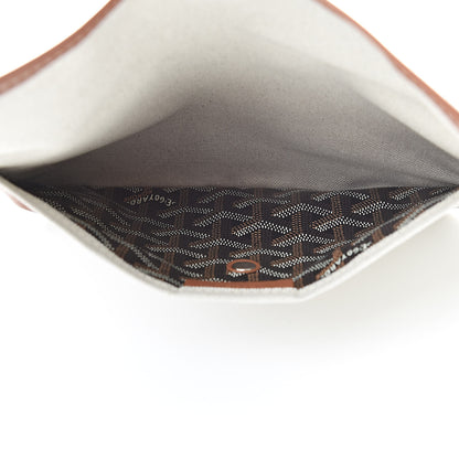 Goyard Goyardine Canvas Le Foulard Pouch Black Gold Off White 5 of 7