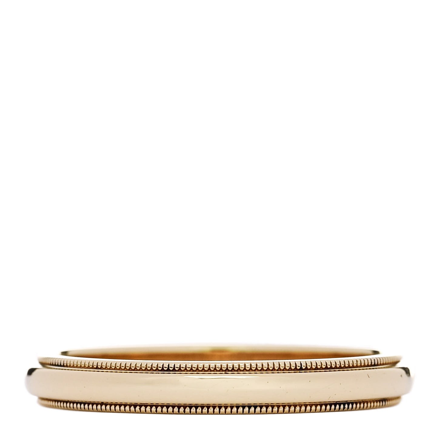 18K Yellow Gold 3mm Milgrain Wedding Band Ring 62 10