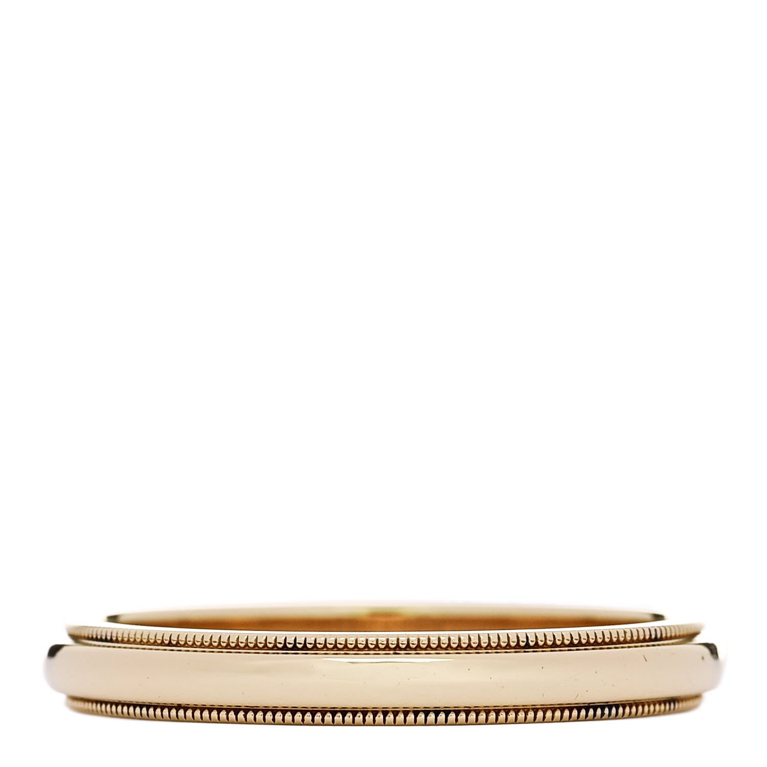 Tiffany 18K Yellow Gold 3mm Milgrain Wedding Band Ring 62 10 3 of 4