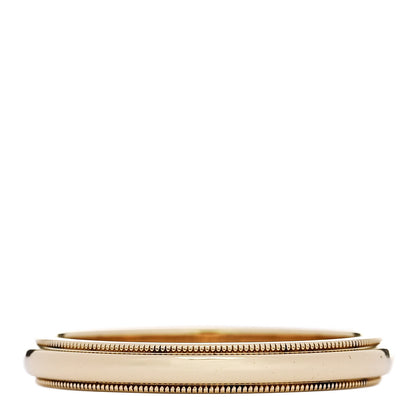 Tiffany 18K Yellow Gold 3mm Milgrain Wedding Band Ring 62 10 3 of 4