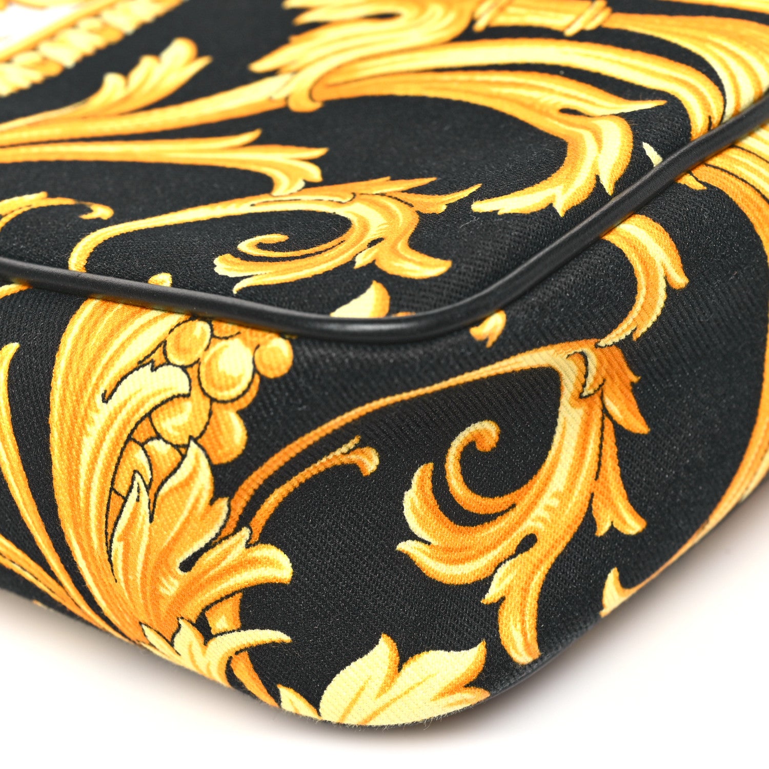 Versace Nylon Baroque Print Crossbody Black White 1843134