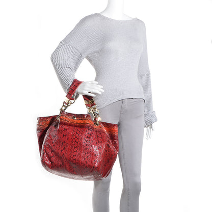 Jimmy Choo Elaphe Lohla-Jayne Medium Tote Red 2 of 7