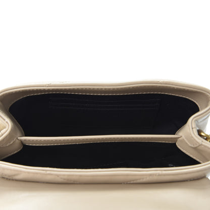 Saint Laurent Calfskin Y Quilted Monogram Toy Loulou Crossbody Bag Dark Beige 4 of 11