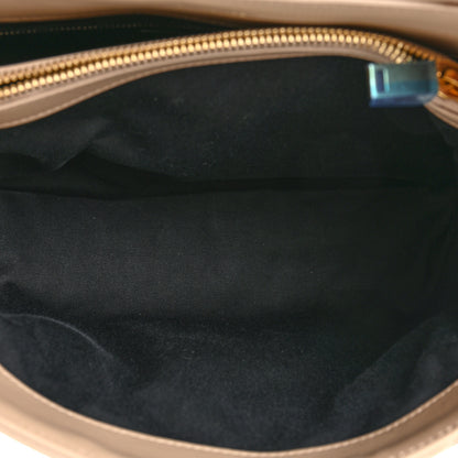 Saint Laurent Calfskin Y Quilted Monogram Medium Loulou Chain Satchel Dark Beige 5 of 10