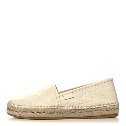 Gucci Guccissima Signature Espadrilles 37 Mystic White 1 of 9
