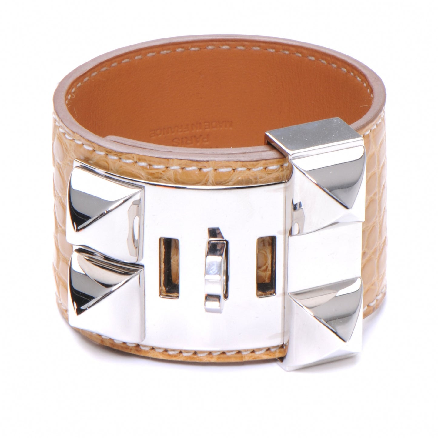Matte Alligator Collier De Chien CDC Bracelet Maize Small