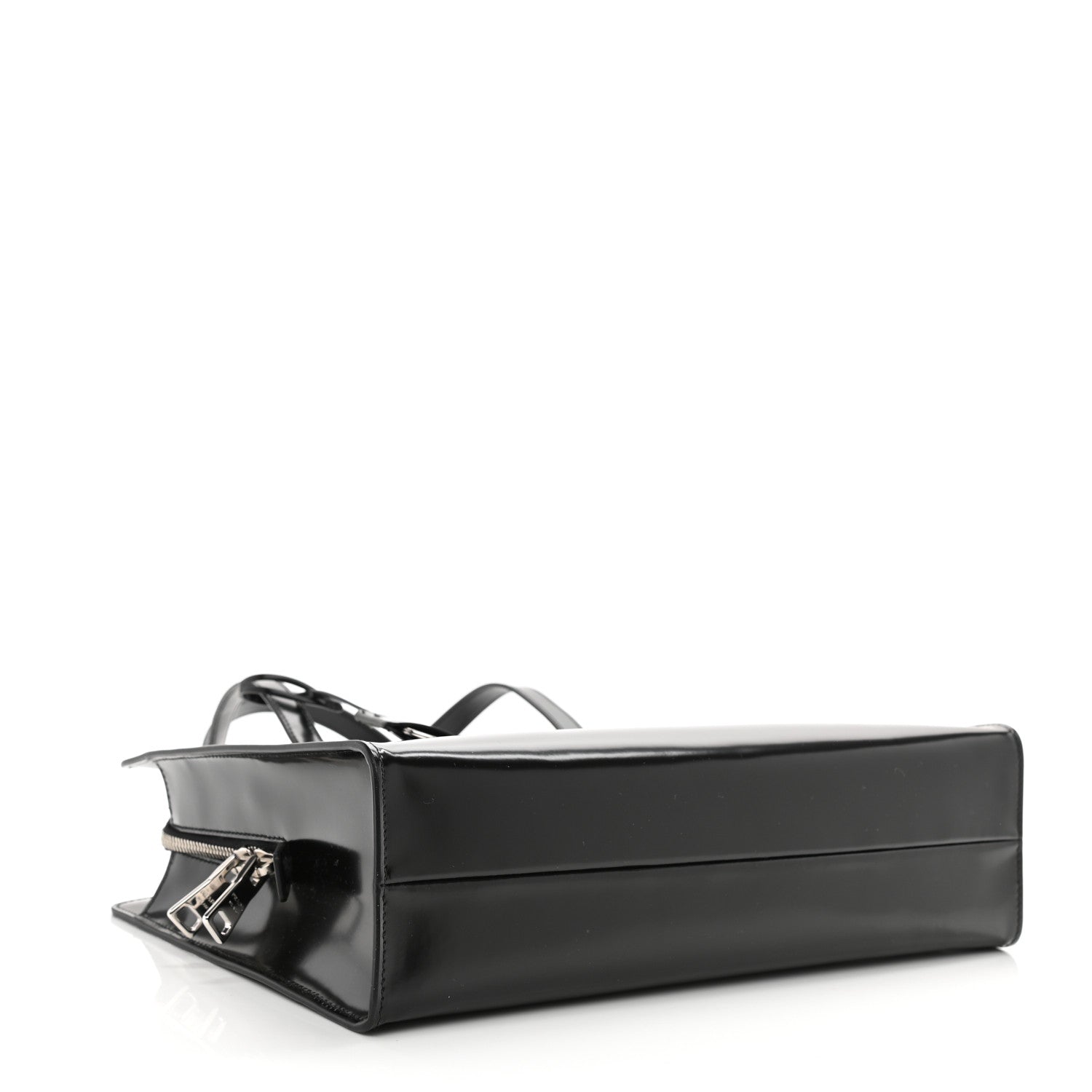 Prada Spazzolato Medium Re-Edition 1995 Double Handle Handbag Black 4 of 10