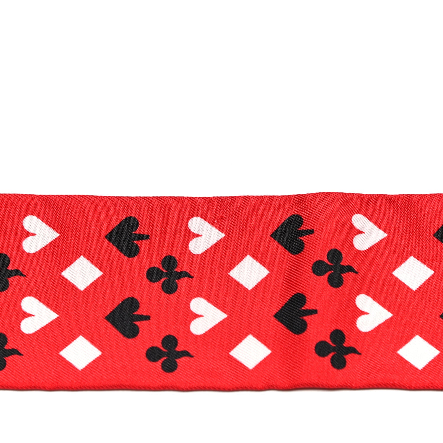 Hermes Silk Jeu de Cartes Twilly Rouge Black Ardoise 2 of 6