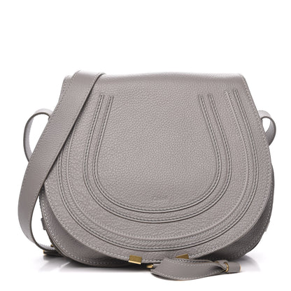 Chloe Calfskin Medium Marcie Round Crossbody Bag Cashmere Grey 2 of 13