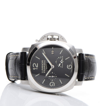 Panerai Stainless Steel Alligator 44mm 1950 3 Days GMT Power Reserve Automatic Watch Black PAM00321 3 of 8