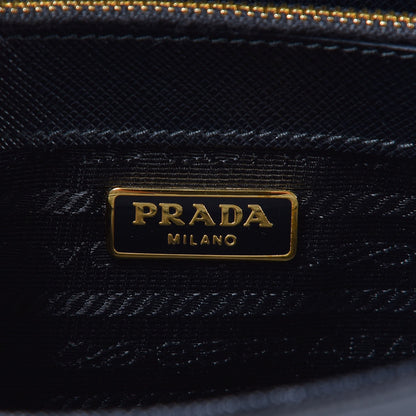 Prada Saffiano Lux Bandoliera Pochette Bag Black 6 of 7