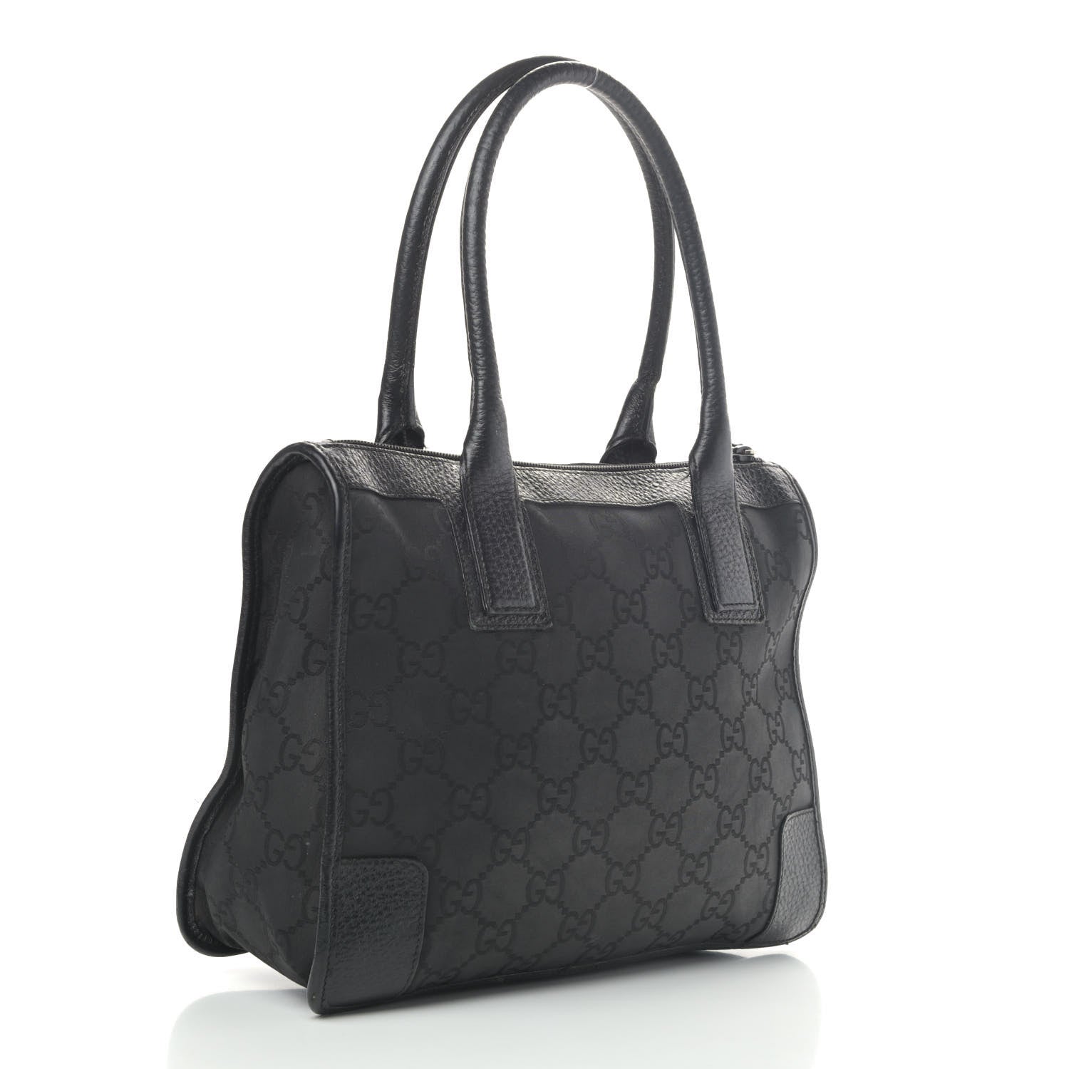 Gucci Nylon Monogram Tote Bag Black 2 of 6