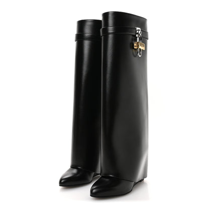 Givenchy Calfskin Shark Lock Pant Boots 38 Black 3 of 6
