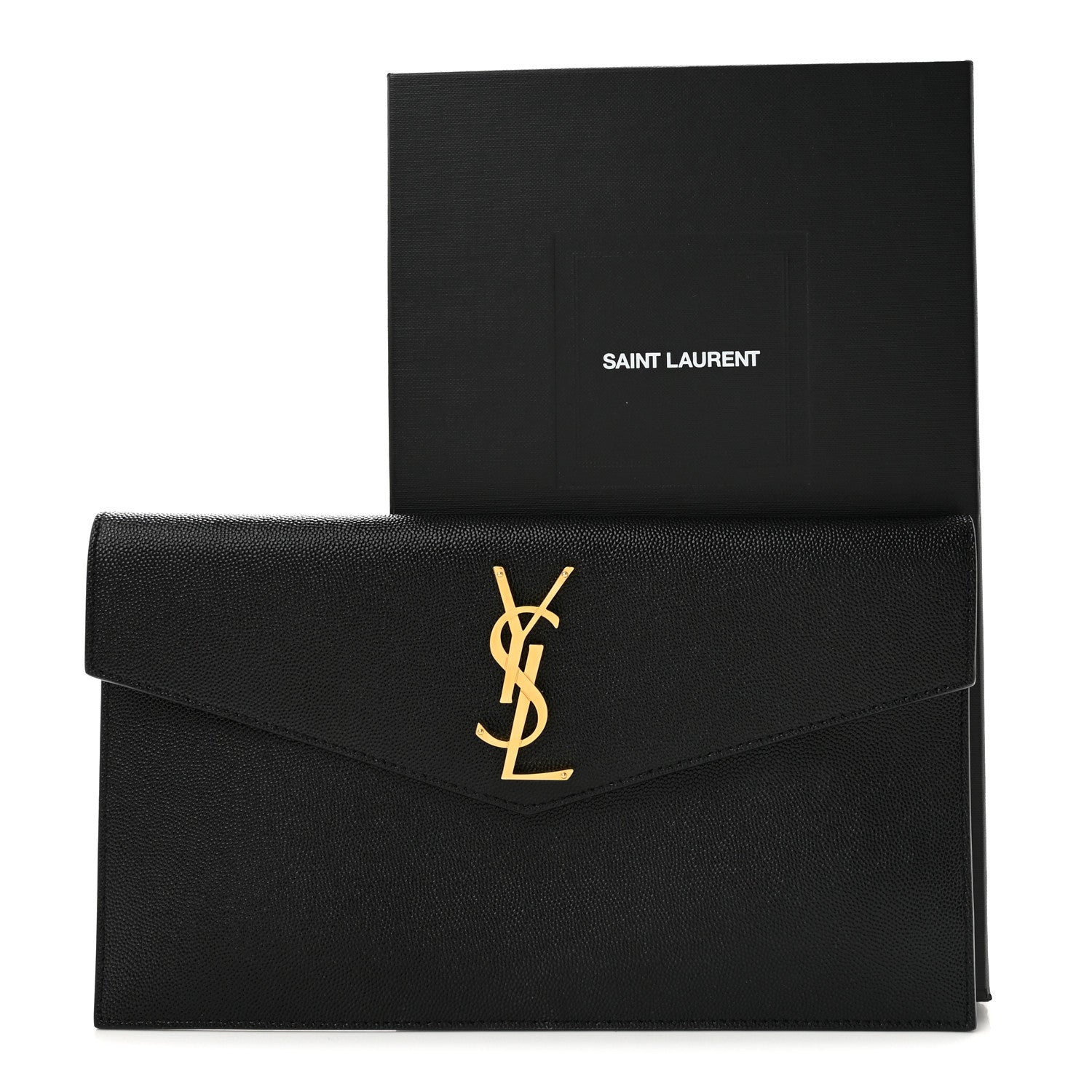 Saint Laurent Grain De Poudre Uptown Pouch Black 8 of 8