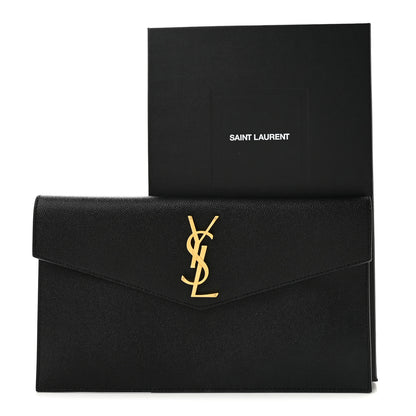Saint Laurent Grain De Poudre Uptown Pouch Black 8 of 8