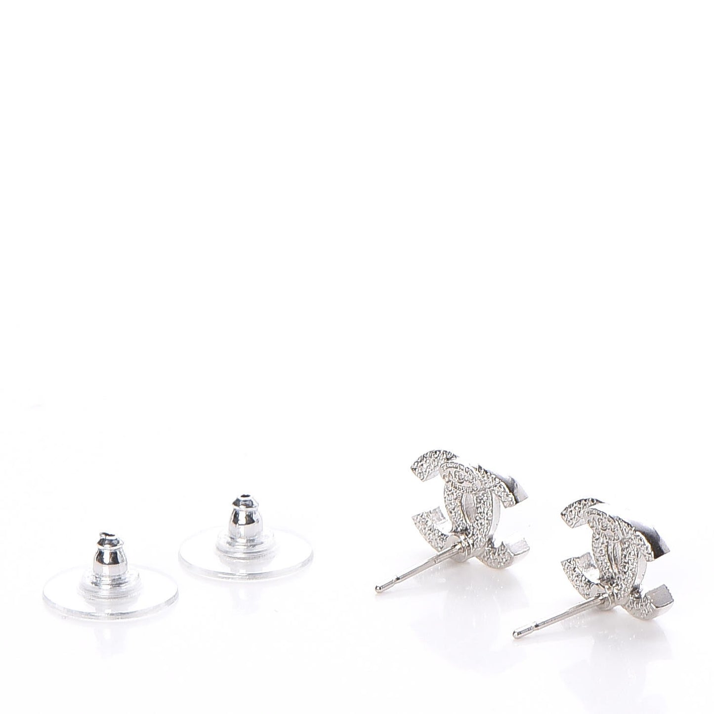 Crystal CC Earrings Silver
